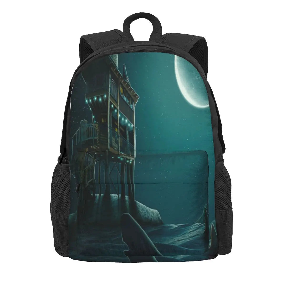 Sharks In The Water Backpacks Men's Backpacks Bags For Women