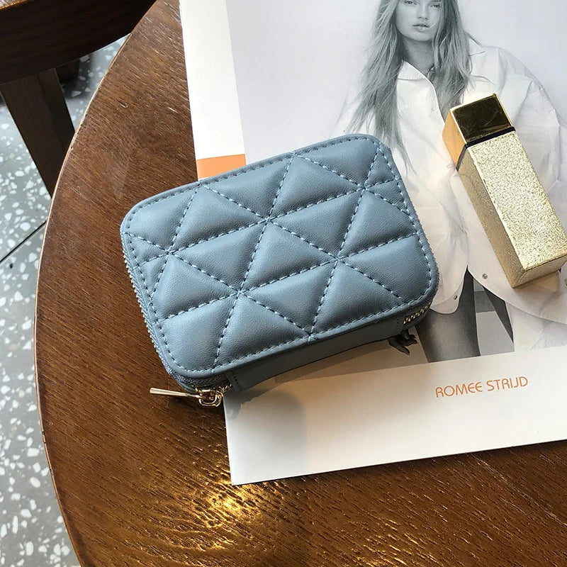 Sheepskin Leather Lipstick Bag For Women Leather Coin Purse