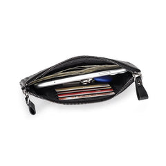 Sheepskin Woven Purse Cow Leather RFID Wallet