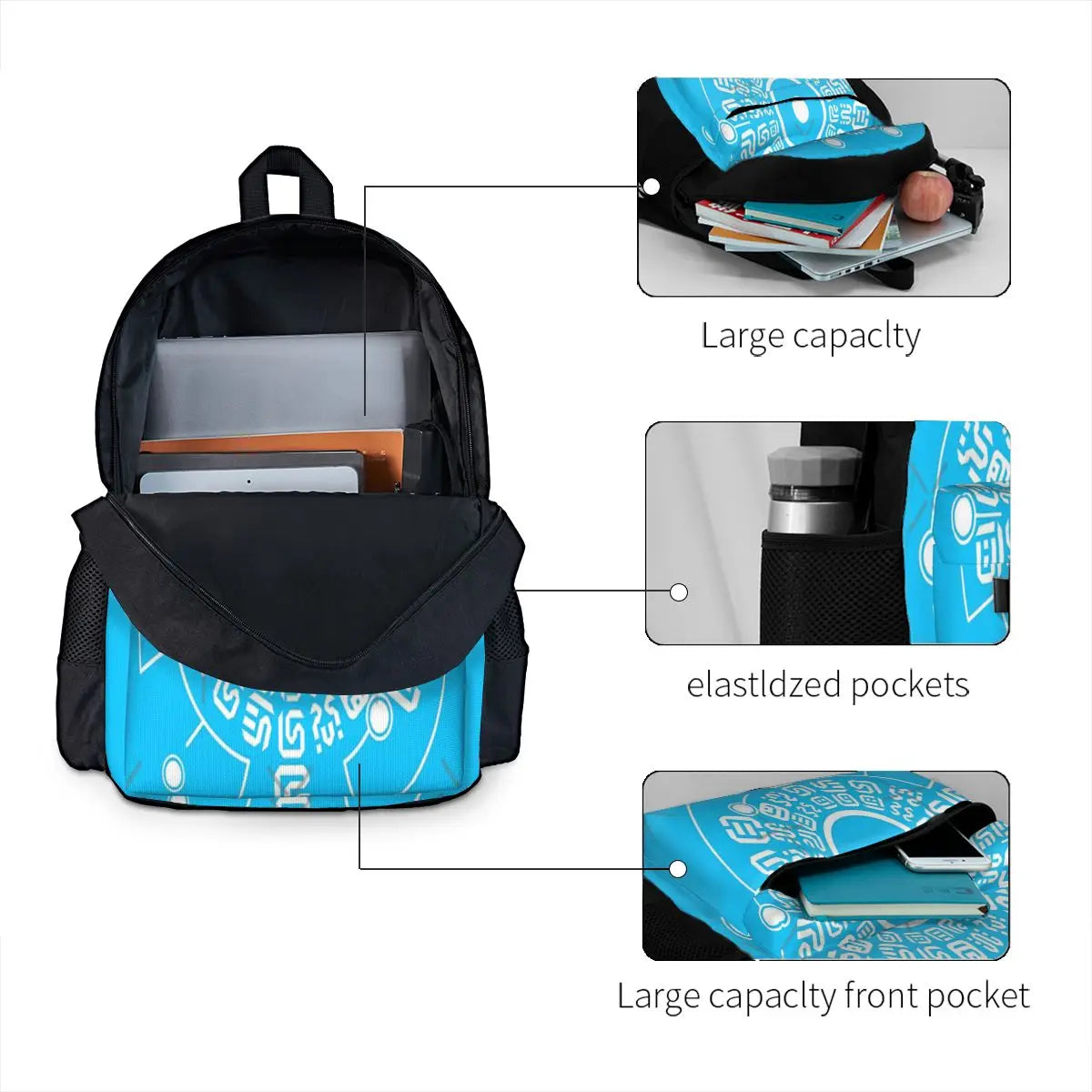 Sheikah Rune Backpacks Men's & Women's School Bags