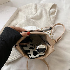 Soft Leather Crossbody Bag Shell Chain Shoulder Bag for Women