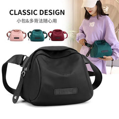 Nylon Shell Shoulder Bag for Women with Wide Strap