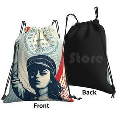 Shepard Fairey island backpack drawstring bags gym bag