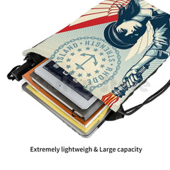 Shepard Fairey island backpack drawstring bags gym bag