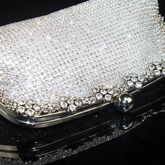 Shinny Clutch Bag Glitter Wedding Evening Bags With Rhinestone
