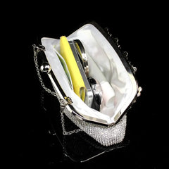 Shinny Clutch Bag Glitter Wedding Evening Bags With Rhinestone