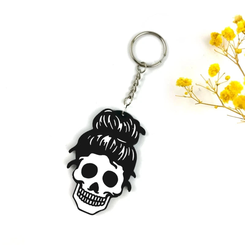 Skull Keychain Silicone Mold DIY Resin Jewelry Pendant