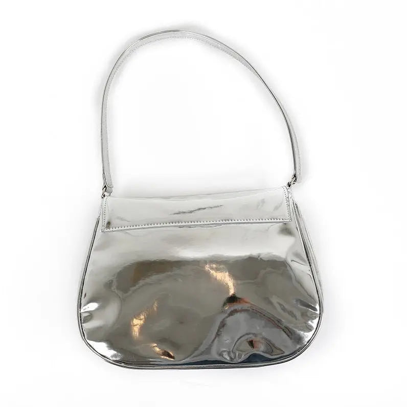 Patent Leather Shoulder Bags Women Large Capacity Underarm Ins All-match Handbag