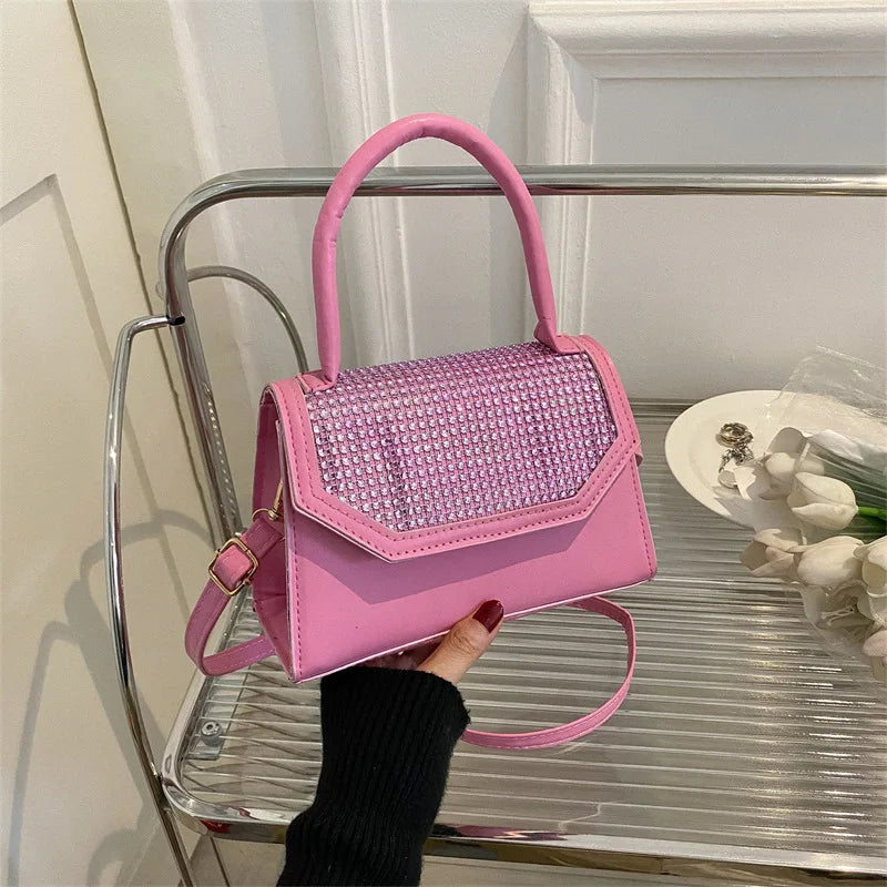 Zircon Messenger Bag for Women Shoulder Handbag