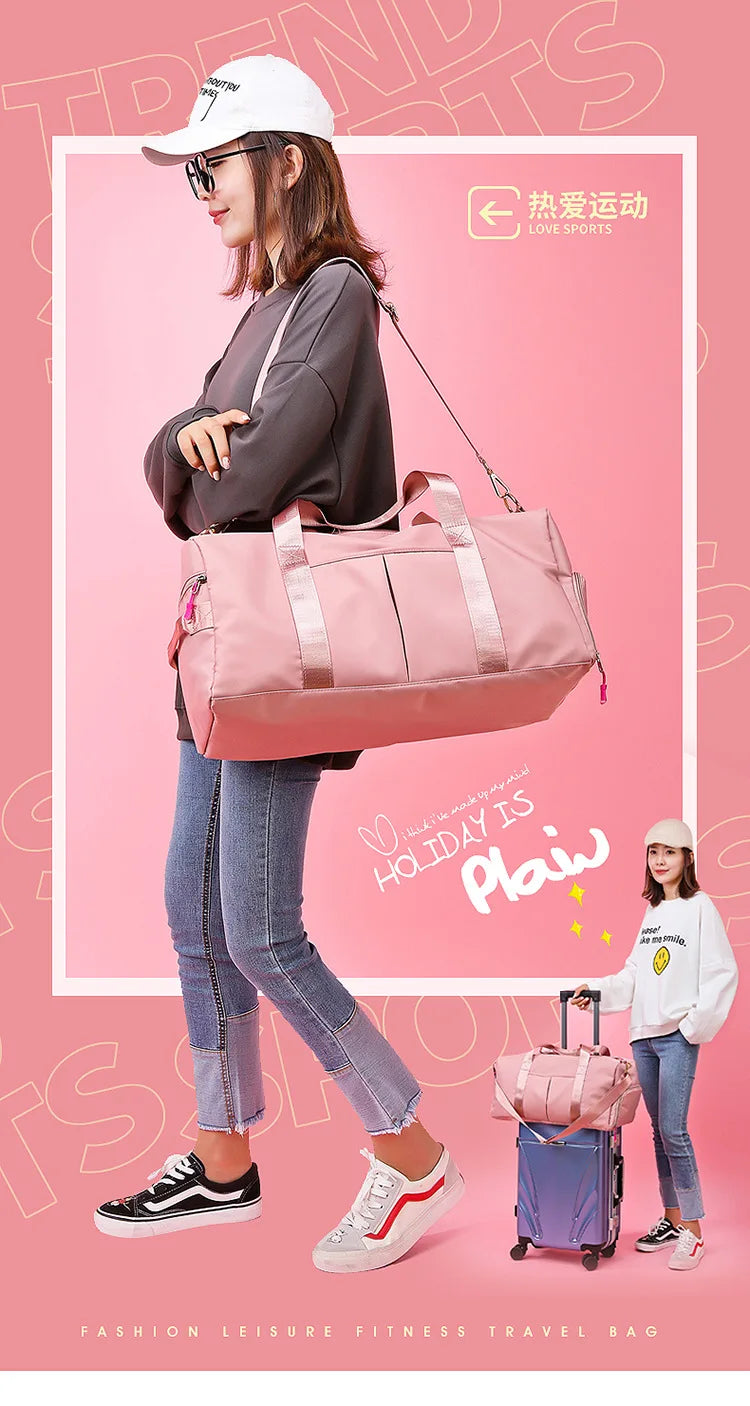 Wet Dry Separation Sports Gym Bag for Women