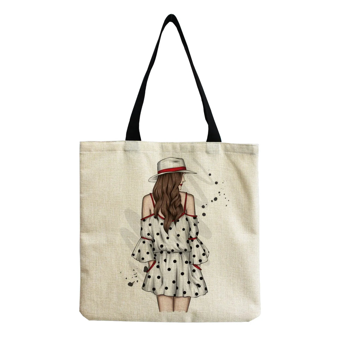 Cartoon City Girl Tote Bag - High Capacity Shoulder Bag