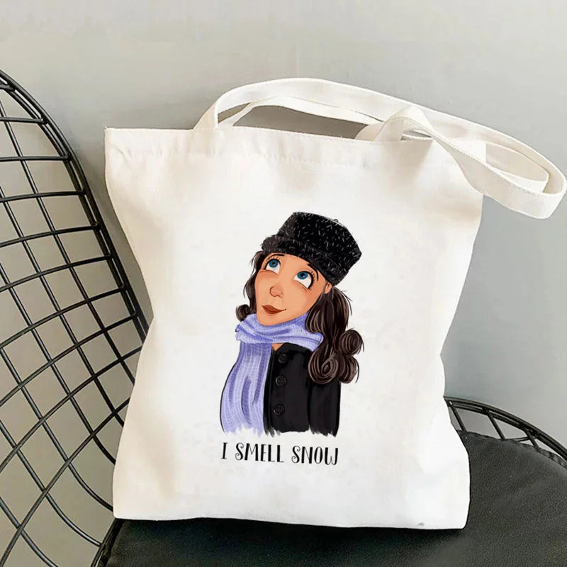 Autumn Printed Tote Bag Harajuku Shopper Handbag Canvas Bag