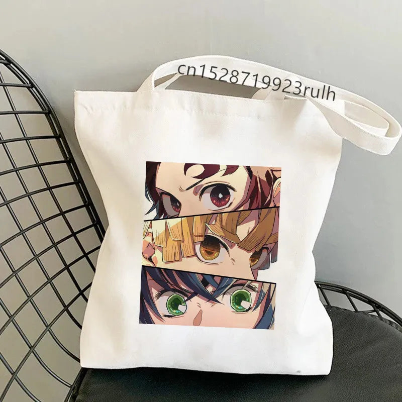 Demon Slayer Eco Daily Use Foldable Handbag Large Capacity Tote Bag