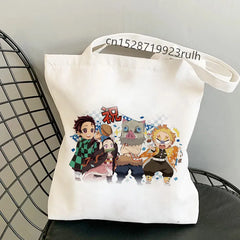 Demon Slayer Eco Daily Use Foldable Handbag Large Capacity Tote Bag