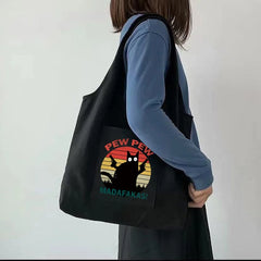 Canvas Shoulder Bag Large-capacity Handbag Reusable Tote