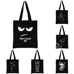 Canvas Tote Handbag Large Capacity Reusable Shoulder Bag