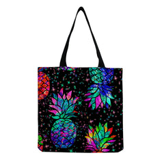 Colorful Print Shoulder Bag Tote Bag Foldable Handbag Large Capacity