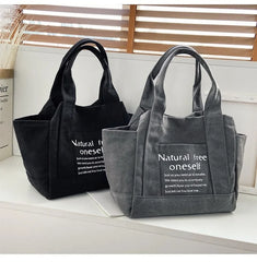 Canvas Shoulder Bag Women's Handbag Large Shopper Tote Pure Cotton Portable Bag