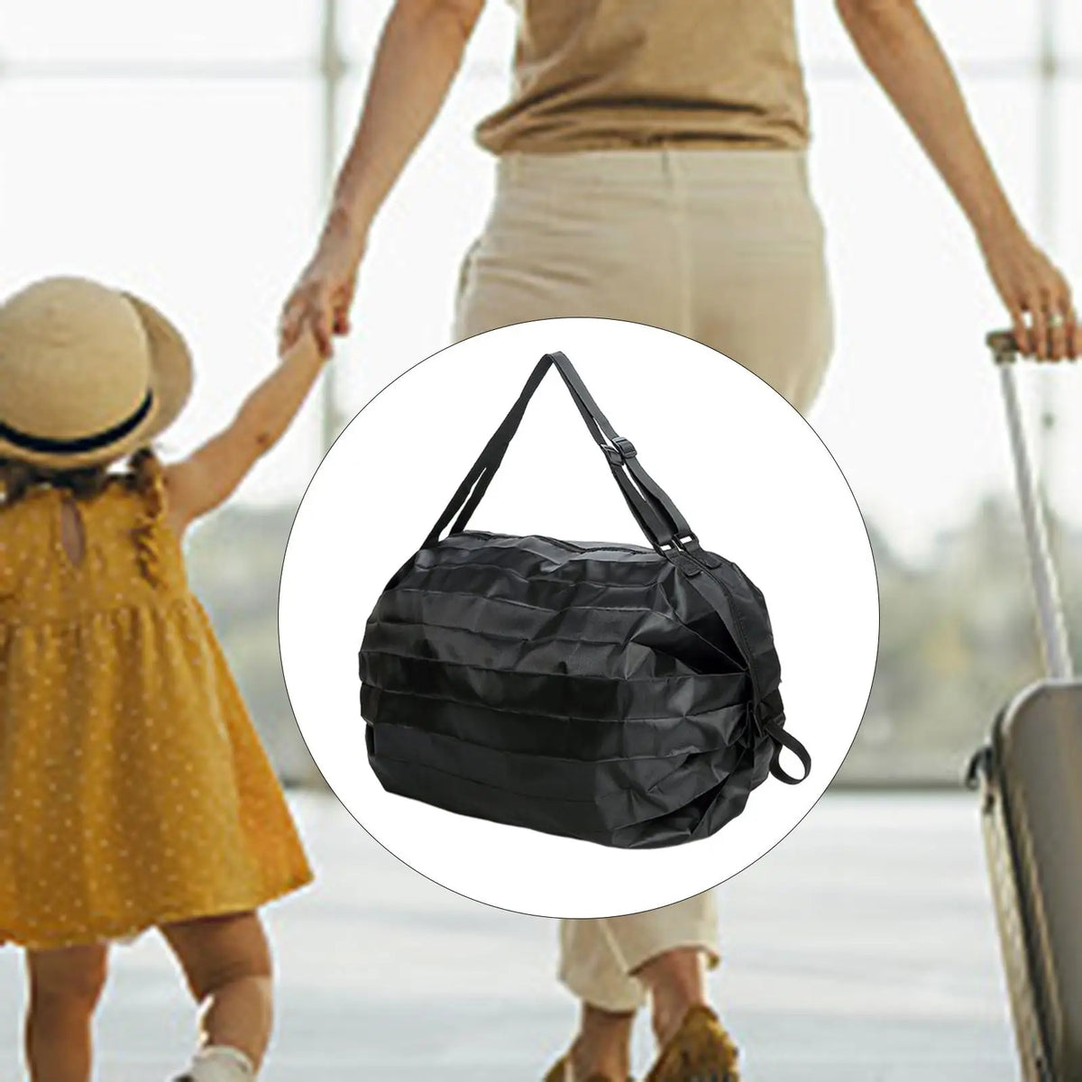 Waterproof Foldable Grocery Bags Washable Tote One Shoulder Gift Handbag