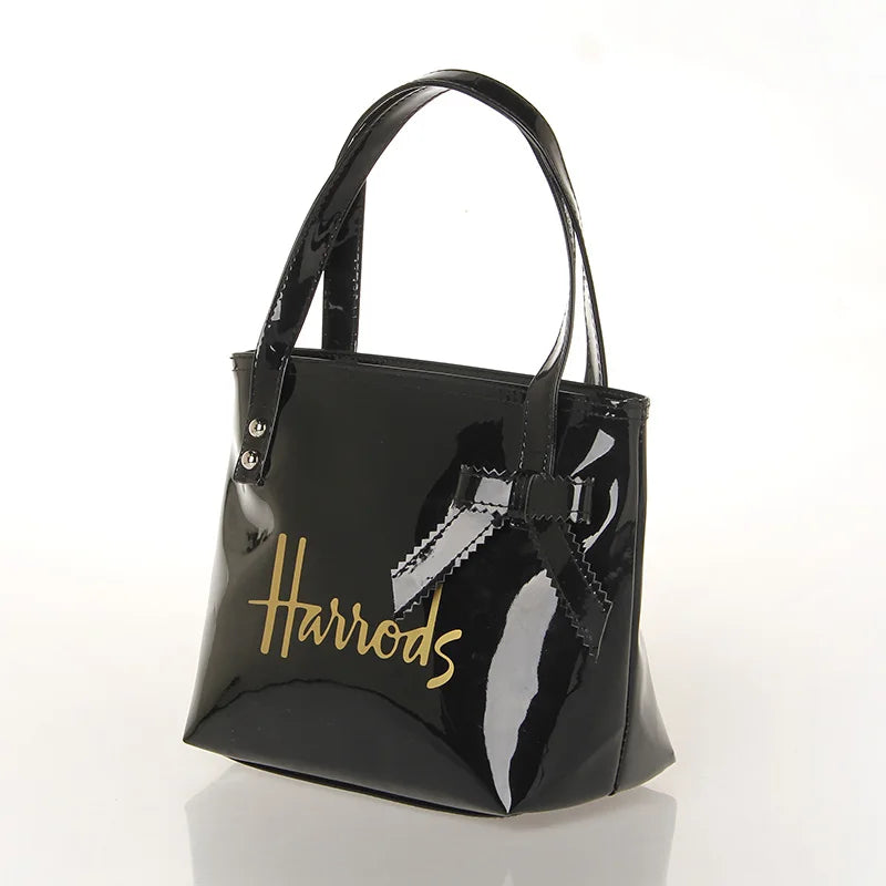 Casual PVC Tote Bow-knot Shoulder Bag Waterproof Large