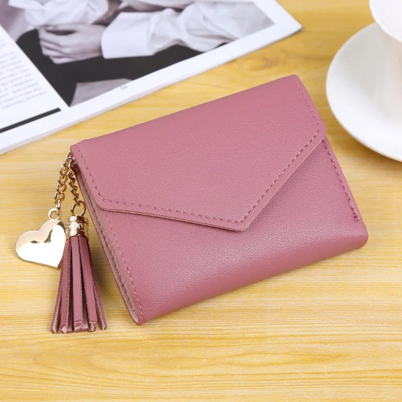 Short Tassel Wallet Women Purse Female Mini Wallets