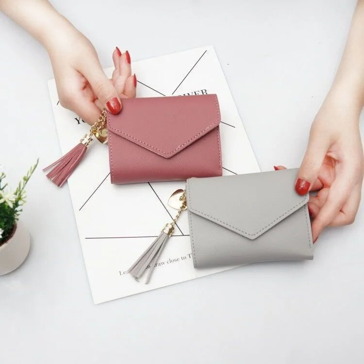 Tassel Small Fresh Folding Wallet for Students
