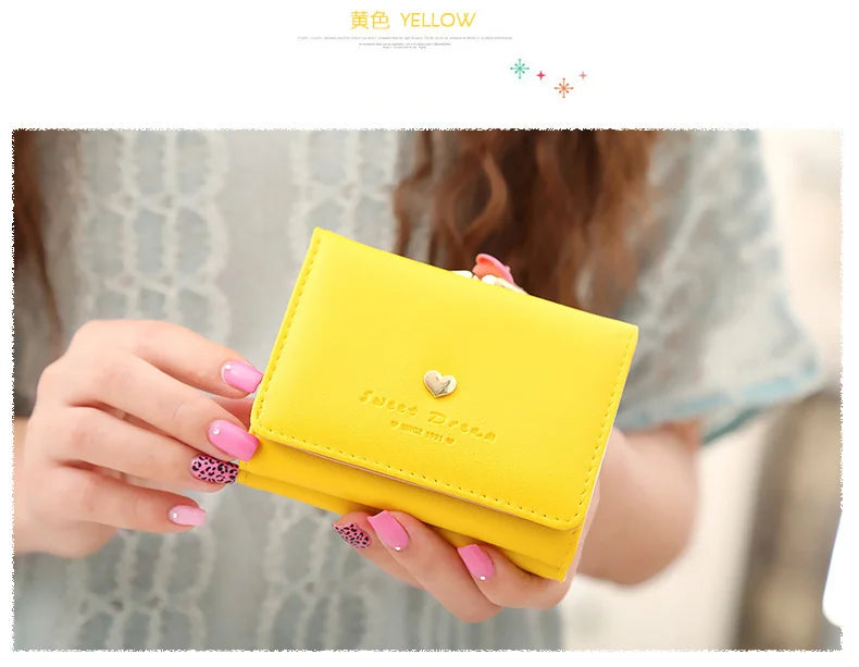 Small Fresh Women's Wallet Three-Fold Zero Wallet
