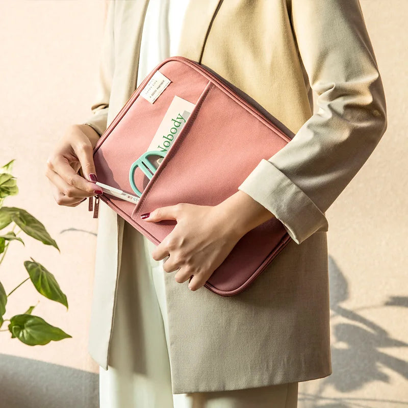 Waterproof Polyester Document Bags - Organized Tote for Notebooks