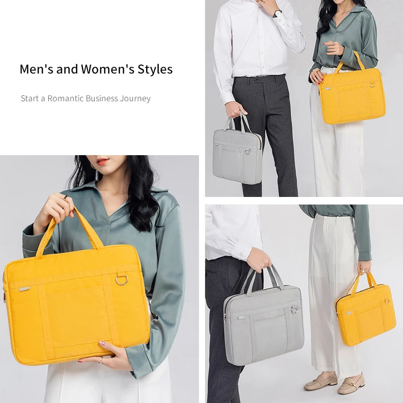 Waterproof 14 inch Laptop Bag Solid Notebook Briefcase