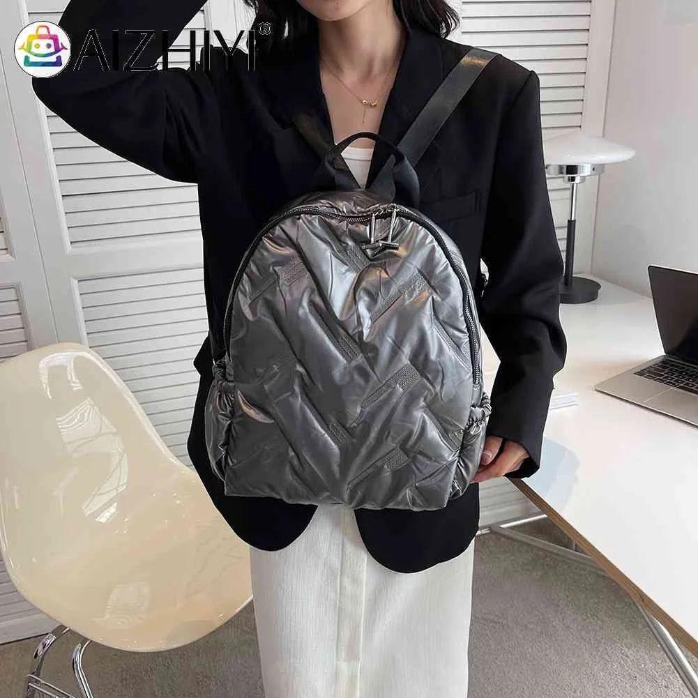 Quilted Shoulder Backpack for Women Waterproof