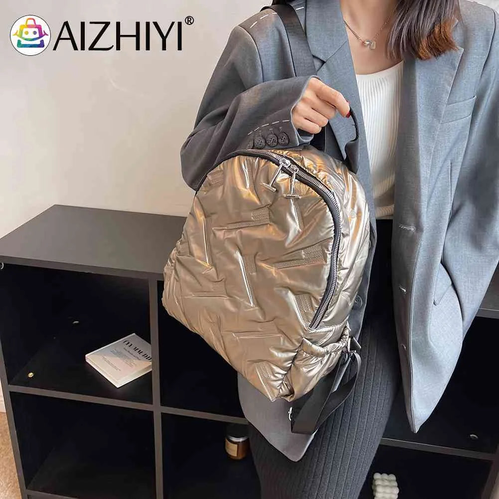 Quilted Shoulder Backpack for Women Waterproof