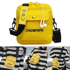Canvas Shoulder Bag Casual Satchel Girls Zipper Crossbody Purse