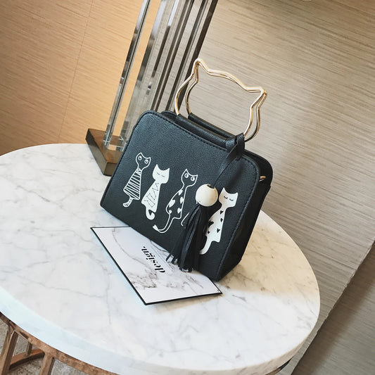 Cartoon PU Leather Shoulder Bag Crossbody Pouch