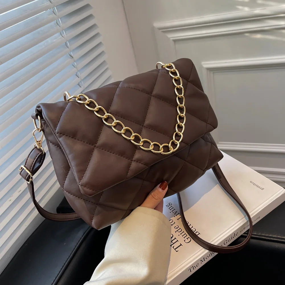 Shoulder Crossbody Bag for Women Retro PU Leather Handbag