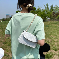 Lace Beaded Crossbody Shoulder Bag Women Handbag PU Leather Backpack