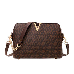 Women's Sling Chain Crossbody Bag Leather Shoulder Handbag