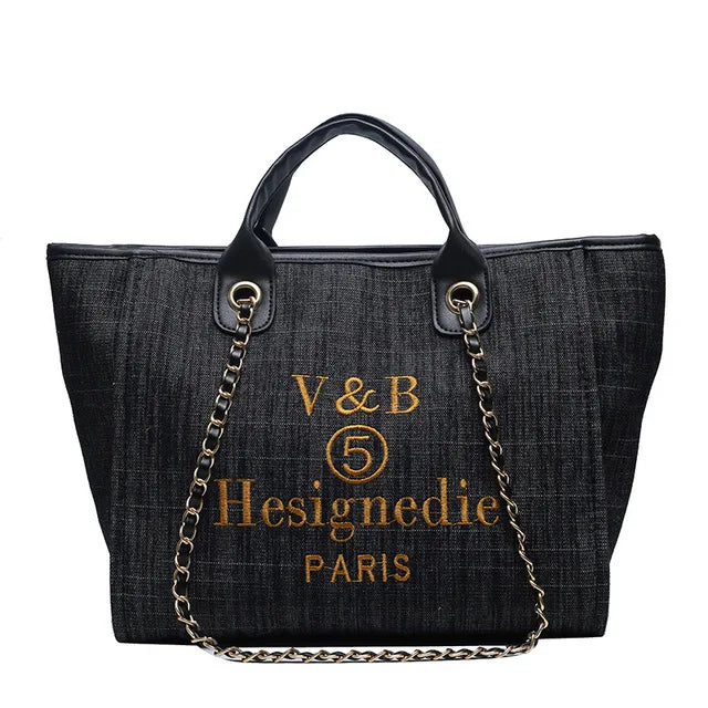 Canvas Vintage Shoulder Bag Women Tote Handbag High capacity Shopping bags