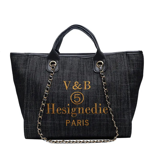 Canvas Vintage Shoulder Bag Women Tote Handbag High capacity Shopping bags