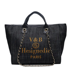 Canvas Vintage Shoulder Bag Women Tote Handbag High capacity Shopping bags