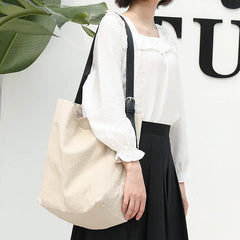 Women's Casual Canvas Drawstring Shoulder Bag