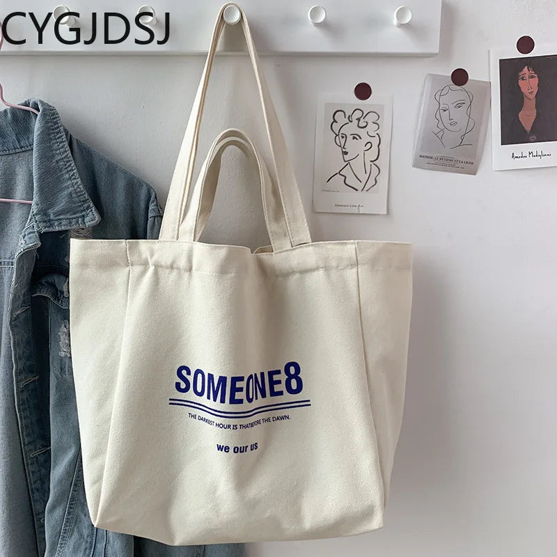 Canvas Shoulder Bag Women Handbag Tote Side Bag