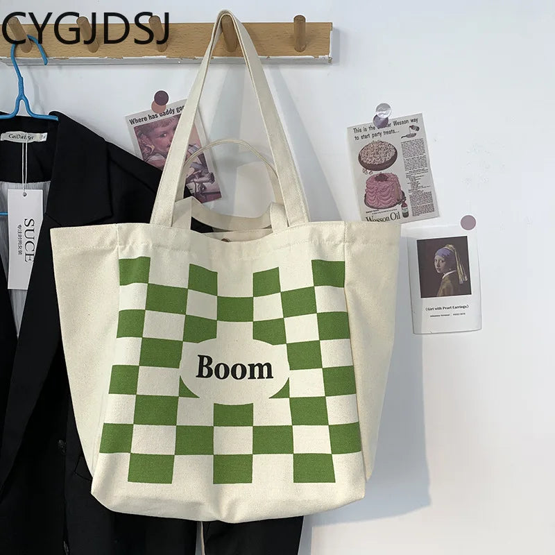 Canvas Shoulder Bag Women Handbag Tote Side Bag