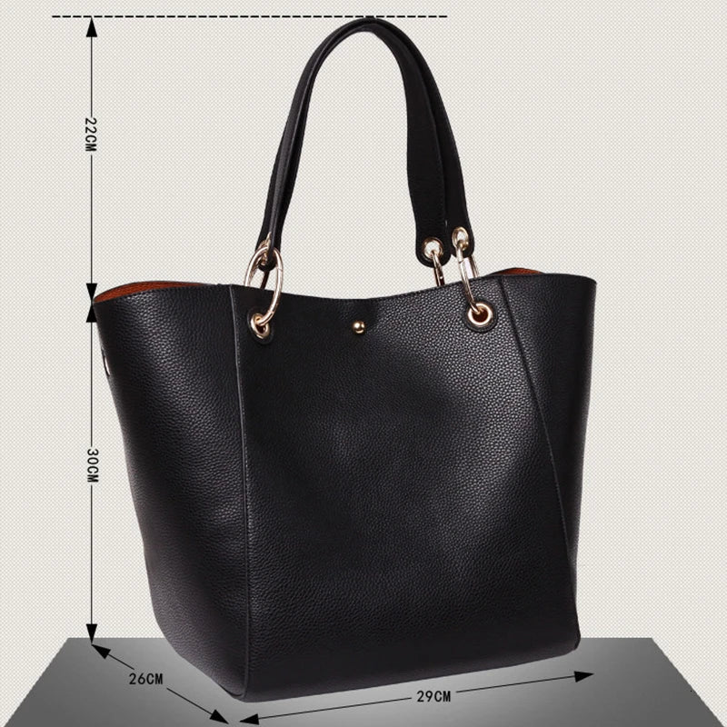 Shoulder Bag Leather Solid Composite Bag Hot Handbag Women Large Tote Bags