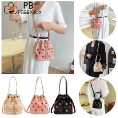 Love Heart Embroidered Crossbody Bag
