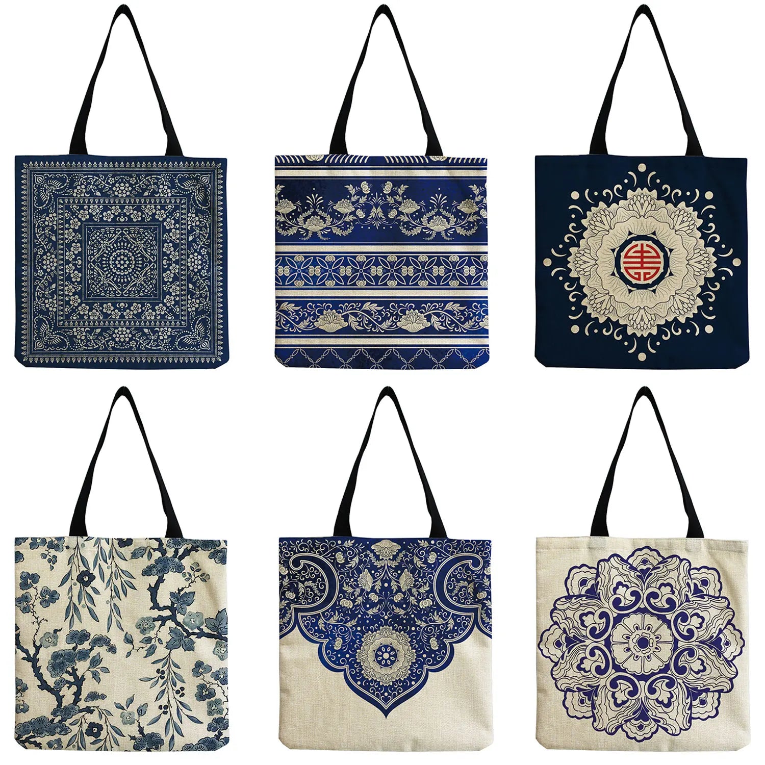 Floral Abstract Pattern Shoulder Bag Eco Friendly