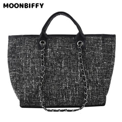 Canvas Shoulder Bag Women Large Capacity Single Shoulder Tote Bag Purse
