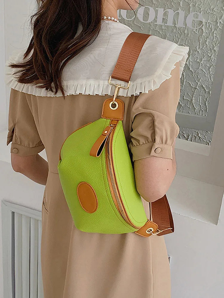 Women's Fanny Pack Shoulder Bag Leather Crossbody Chest Waist Packs