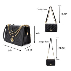Women Shoulder Bag Chain Crossbody Pu Leather Messenger Bag