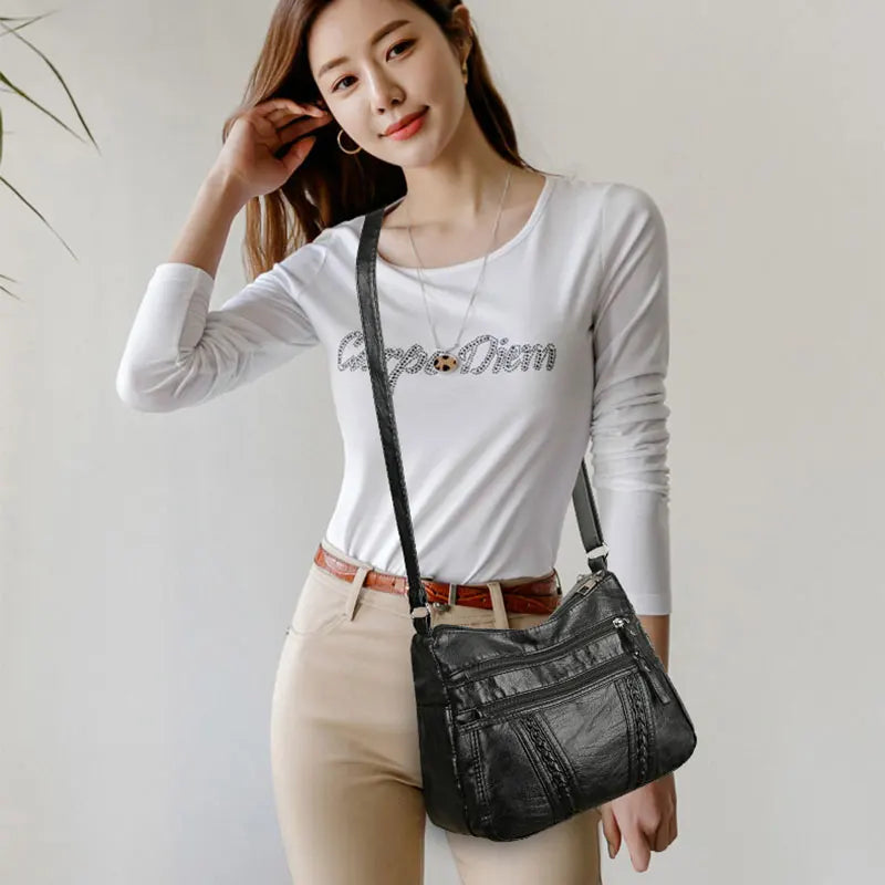Women's Crossbody Handbag PU Leather Shoulder Bag