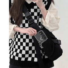 Canvas Soft Unisex Shoulder Bag Harajuku Students Street Vintage Cross-body